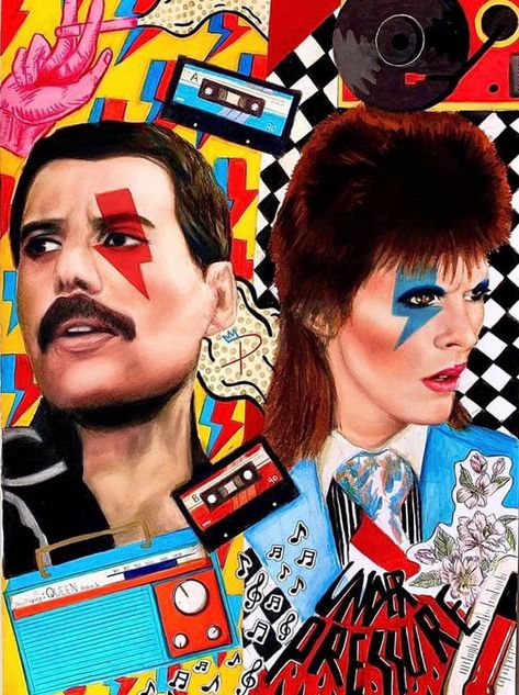 David Bowie - Freddie Mercury Queen - Under pressure - Lyrics papaver.art on instagram David Bowie Under Pressure, David Bowie Wallpaper, David Bowie Fan Art, Queen David Bowie, David Bowie Tribute, Mott The Hoople, Mick Ronson, Pencil Artwork, The Stooges