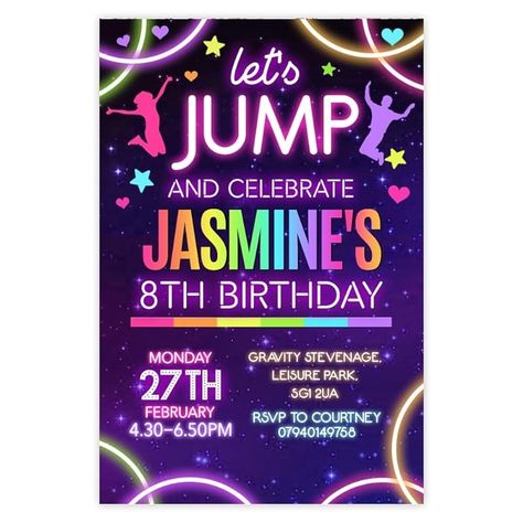 Personalised Jump Birthday Party Invitations, Bounce Trampoline Air Party Invites Boys Girls | PACK OF 10 WITH ENVELOPES : Amazon.co.uk: Handmade Products Skating Party Invitations, Roller Skating Birthday Party Invitations, Roller Skate Invitations, Skate Invitations, Roller Skating Birthday Party, Roller Skating Birthday Invitations, Roller Skate Birthday Party, Skate Birthday Party, Roller Skate Party