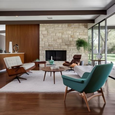 Mid Century Modern California Cool, 1970s Mid Century Modern House, Room And Board Living Room, Mid Century Modern House Interior, Mid Century Modern Office Furniture, Mid Century Modern Renovation, 60s Interior, Mid Century Interior Design, 1970s House