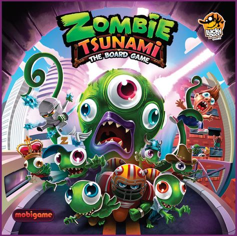 Zombie Tsunami | Image | BoardGameGeek Tsunami Image, Horde Of Zombies, Zombie Tsunami, Zombies Run, New Zombie, Lucky Duck, Zombie Movies, Image Swag, Game Dice