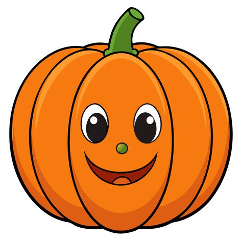 Happy and Smiling Pumpkin Face Clipart Apple Template, Smiling Pumpkin, Face Clipart, Thanksgiving Clipart, Pumpkin Images, Pumpkin Illustration, Pumpkin Vector, Pilgrim Hat, Pumpkin Clipart