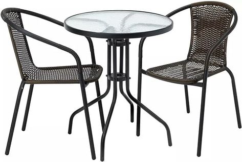 Garden Store Direct Rattan 3 Piece Tasmania Bistro Garden Furniture Set Outdoor Patio Chairs And Steel Table For Al-Fresco Dining, BBQ’s : Amazon.co.uk: Garden Breakfast For 2, Garden Furniture Sets, Metal Garden Table, Small Table And Chairs, Balcony Table And Chairs, Patio Sets, Garden Table And Chairs, Outdoor Patio Chairs, Garden Store