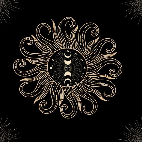 Powerful as it is.. sun gives life to all that it living Sun And Moon App Icons, Astrology Icons, Dark Academia Phone, Tarot App, Witchy Wallpaper, Gold Sun, Moon Signs, Celestial Art, Witchy Vibes