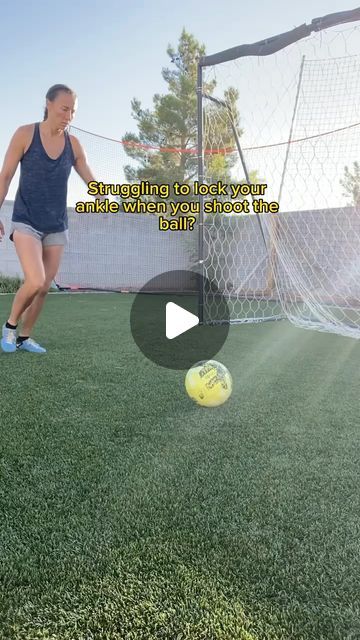 Soccer Training + Mental Strength Training on Instagram: "Save this if you struggle to lock your ankle when shooting!   Cues to help you remember how to lock your ankle:  1. Push toes down through your shoes  2. Get your heel to your calf muscle as close as possible   Hope this helps! ❤️  #soccer #soccertips #football #fyp" Soccer Tips, Football Is Life, Calf Muscles, Mental Strength, Soccer Training, Your Shoes, Strength Training, Soccer, Football