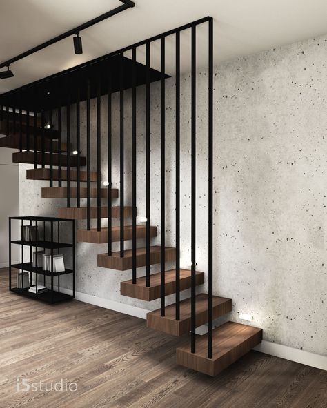 Small Staircase Ideas, Minimalist Stairs, Staircase Interior Design, Small Staircase, Modern Stair Railing, Luxury Staircase, Staircase Design Modern, Staircase Railing Design, Stair Design