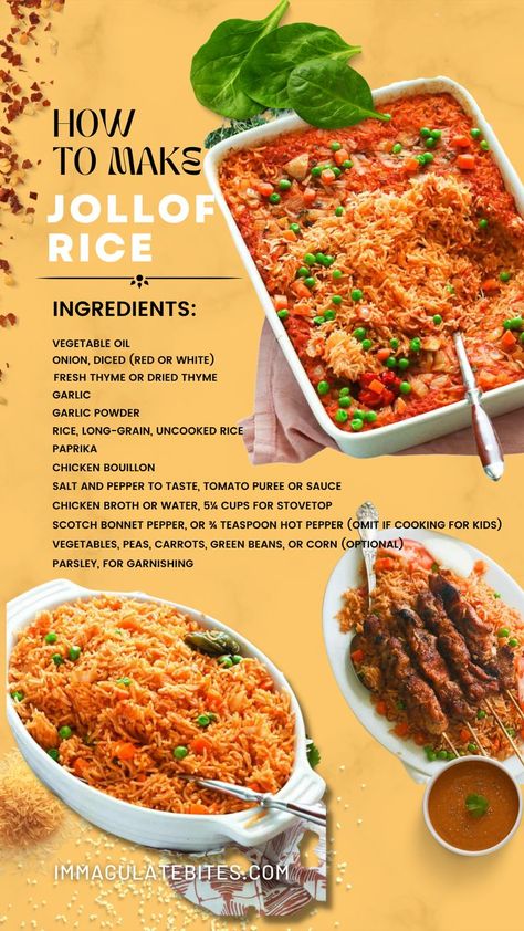 Recipes African, African Recipes Nigerian Food, Seasoned Rice Recipes, Homemade Cookbook, African Cooking, Jollof Rice, Easy Rice Recipes, Budget Recipes, African Recipes