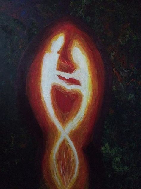 Soulmates Art, Twin Flame Art, Flame Art, Twin Souls, Arte Van Gogh, Energy Art, Spiritual Artwork, Twin Flames, Romantic Art