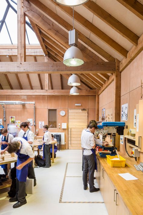 Tech Lab, Timber Frame Building, External Cladding, Farm School, Simple Building, Innovation Lab, Workshop Design, School Technology, Timber Construction