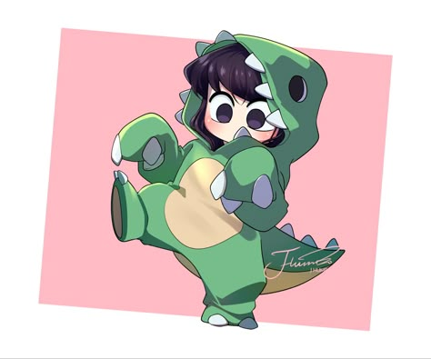 Dino Onesie, Komi Shouko, Komi-san Wa Komyushou Desu, Bakugou Manga, Komi Can't Communicate, Komi Cant Communicate, Komi San, Cute Anime Chibi, Dessin Adorable