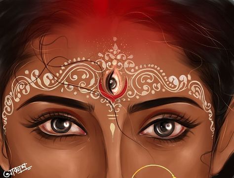 AKASH GHOSH on Instagram: “মা...... . . Hope you all like this.. Show some love ❤️❤️ . . Reference from @anirbanmondal._ .. . . #digitalart #digitalsketch #sketch…” Navratri Wallpaper, Realistic Eye Drawing, Bengali Art, Indian Women Painting, Drawing Competition, Durga Painting, Butterfly Art Painting, Boho Art Drawings, Simple Rangoli Designs Images