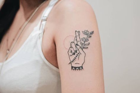 Do you need a kiss of luck right now? We're pretty sure we all do! Check out these 25 good luck tattoos for ideas and inspiration. Good Luck Tattoo Ideas, Good Luck Charm Tattoo, Bad Luck Tattoo, Luck Tattoo Ideas, Lucky Tattoo Symbols, Good Luck Tattoos, Lucky Tattoos, Luck Tattoos, Good Luck Tattoo