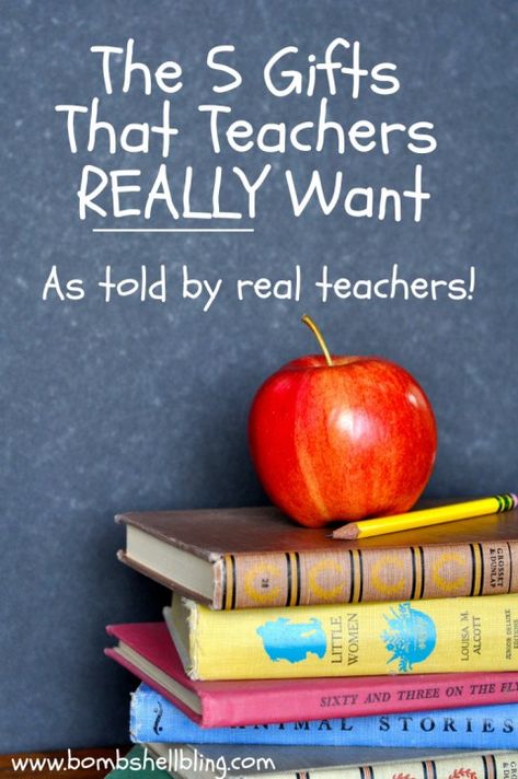 Teacher Gifts | The Top 5 Your Child's Teacher REALLY Wants to Receive---as told by real teachers! Best Teacher Appreciation Gifts Ideas, Kid Made Teacher Appreciation Gifts, Gift Ideas For Kindergarten Teacher, Present For Kindergarten Teacher, Class Teacher Appreciation Gifts, Teacher Appreciation Ideas For Kids, Useful Teacher Appreciation Gifts, What Do Teachers Want For Gifts, Teacher Appreciation Kindergarten