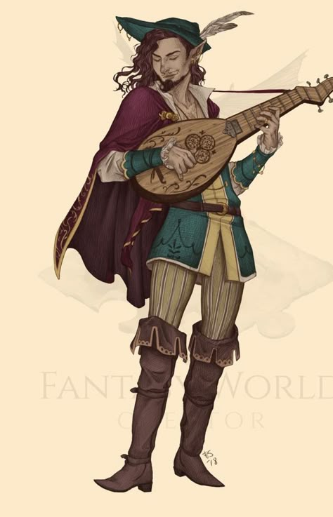 Half Elf Bard, Rpg Wallpaper, Dnd Bard, Heroic Fantasy, Dnd Ideas, Dungeons And Dragons Characters, Dnd Art, Rpg Characters, Dnd Stuff