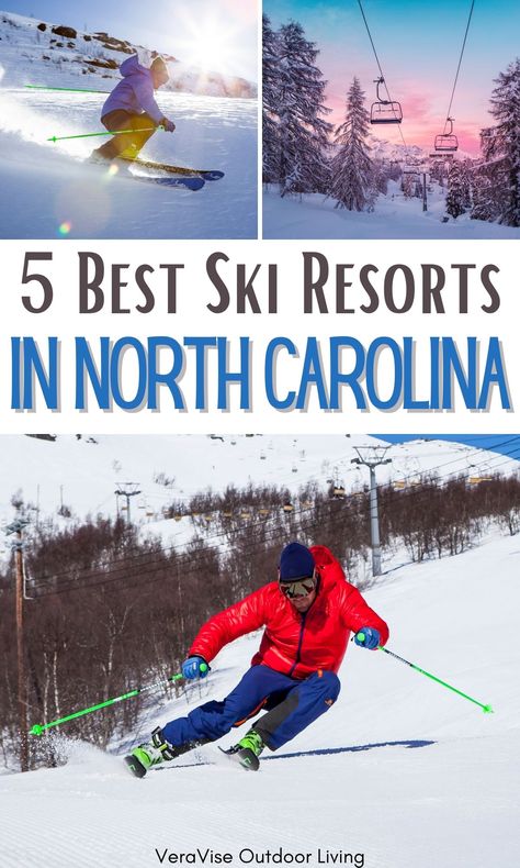 Although ski resorts in North Carolina are not as big as their western counterparts, skiers will be pleasantly surprised by what this southern state has to offer. The snow-capped Appalachian mountains are home to some of the best ski resorts in North Carolina perfect for anyone looking for an action-packed winter fun. Here are the ultimate ski resort destinations in North Carolina that you should visit before the cold days are over. Sugar Mountain North Carolina, North Carolina Ski Resorts, North Carolina Winter, Maggie Valley North Carolina, Beech Mountain Nc, North Carolina Resorts, Maggie Valley Nc, North Caroline, Southern Usa