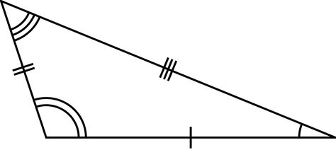 Triangle.Scalene. In a scalene triangle, all sides are unequal Scalene Triangle, Math Geometry, Secondary School, Line Chart, Bee