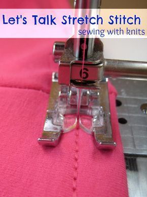 Let's talk about the stretch stitch. A great stitch to use when sewing with knits on a standard sewing machine. Great for hems and joining seams. Stretch Stitch, Diy Sy, Stitch Sewing, Sewing 101, Costura Diy, Beginner Sewing Projects Easy, Sewing Projects For Beginners, Sewing Skills, Diy Couture