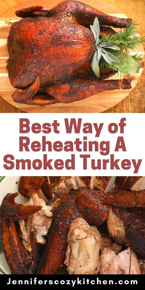 If you don’t want to settle for leftovers, you should learn the best way of reheating a smoked turkey. Check the complete process here. #smokedturkey #reheat #cookingtips #smokercooking #smoker #electricsmoker No Brine Smoked Turkey, Ways To Cook A Turkey, Whole Smoked Turkey, Slow Cooker Whole Turkey, Smoked Whole Turkey, Cooking Thanksgiving Turkey, Best Thanksgiving Turkey Recipe, Thanksgiving Turkey Recipe, Cabbage Diet