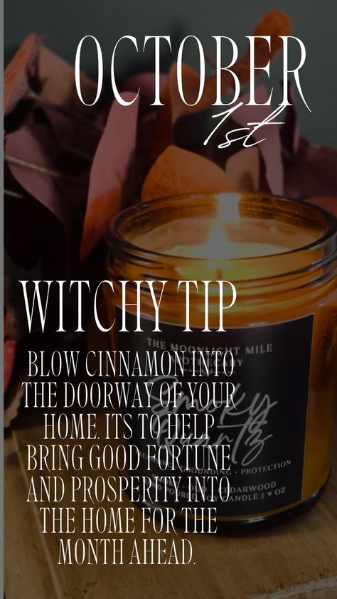 It's a new month, which means it's time to blow cinnamon into the doorway of your home. Its to help bring good fortune and prosperity into the home for the month ahead. Cinnamon In Doorway Spell, Cinnamon Through The Door, Cinnamon In Doorway, Cinnamon Doorway Ritual, Witchcraft Cinnamon, What Does Cinnamon Do In Witchcraft, Good Fortune, New Month, Cinnamon