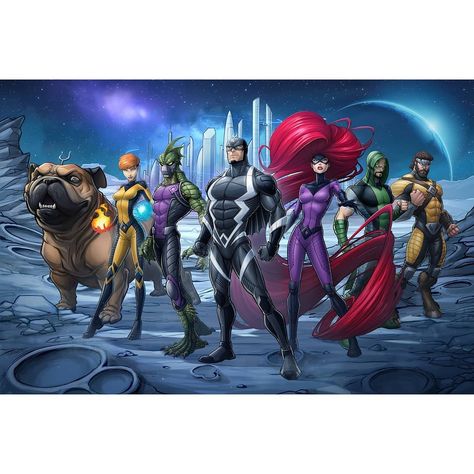 Patrick Brown on Instagram: “Here's some more of my official Marvel art, this time the Inhumans. #marvel #inhumans” Inhumans Marvel, Patrick Brown, Marvel Inhumans, Comic Frame, Groups Poster, Guardians Of The Galaxy Vol 2, Marvel Superheroes Art, Marvel Quotes, Alien Races