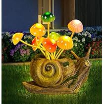 Feng Shui Garden Design, Snail Garden, Feng Shui Garden, Statue Garden, Beautiful Home Gardens, Solar Lights Outdoor, Outdoor Garden Statues, Mushroom Lights, Lawn Ornament