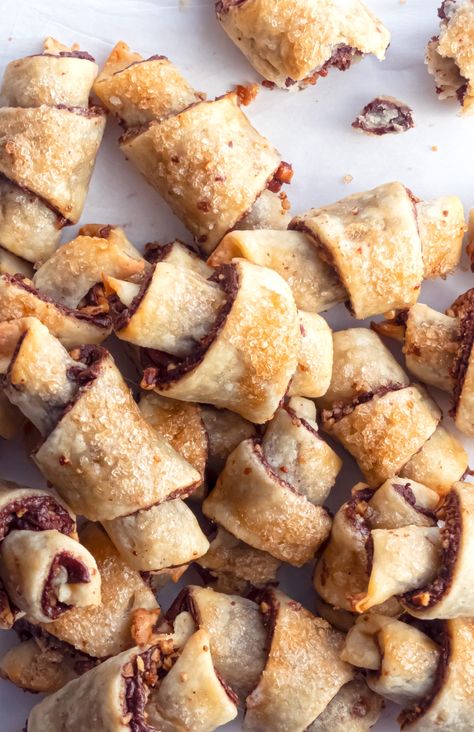 second feature image of chocolate rugelach. Spinach Squares, Chocolate Rugelach, Images Of Chocolate, Greek Spinach, Greek Spinach Pie, Cheesy Spinach, Spinach Pie, Phyllo Dough, Frozen Spinach