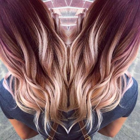 Brown Ombre Hair Color, Winter Hair Color Trends, Winter Hair Colors, Blond Ombre, Brown Ombre Hair, Spring Hair Color, Caramel Hair, Red Highlights, Winter Hair Color