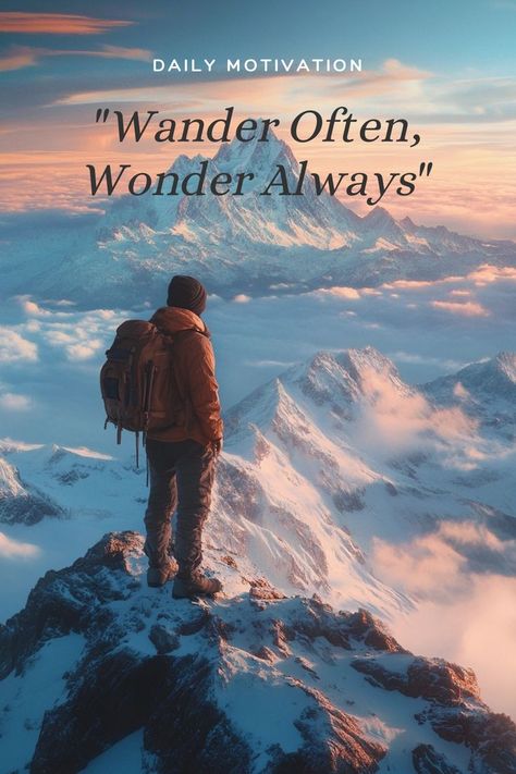 "Let your curiosity guide you: Wander Often, Wonder Always! 🌍✨ #TravelQuotes #AdventureAwaits #Curiosity" Travel Goals, Adventure Awaits, Daily Motivation, Travel Life, Travel Quotes, Travel Dreams, Travel Inspiration, Wonder, Travel