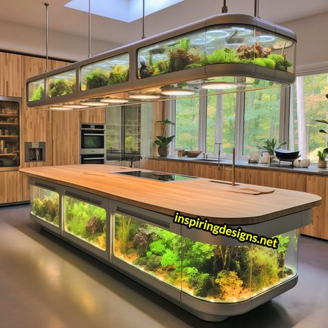 These Kitchen Islands Have Built-in Composters and Hydroponics Gardens – Inspiring Designs Hydro Gardening, Composters, Indoor Farming, Home Aquarium, Modern Princess, Kitchen Upgrades, Hydroponics System, Hydroponic Gardening, Earthship