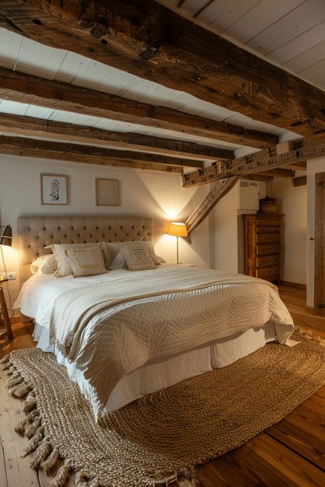 Get the perfect rustic charm in country-themed bedrooms with floral prints and vintage furnishings. Click here for more ideas. Country Aesthetic House Decor, Country Room Aesthetic, Country Themed Bedroom, Country Bedroom Decorating Ideas, House Ideas Country, Barn Bedroom, Themed Bedroom Ideas, Country House Bedroom, Beige Headboard