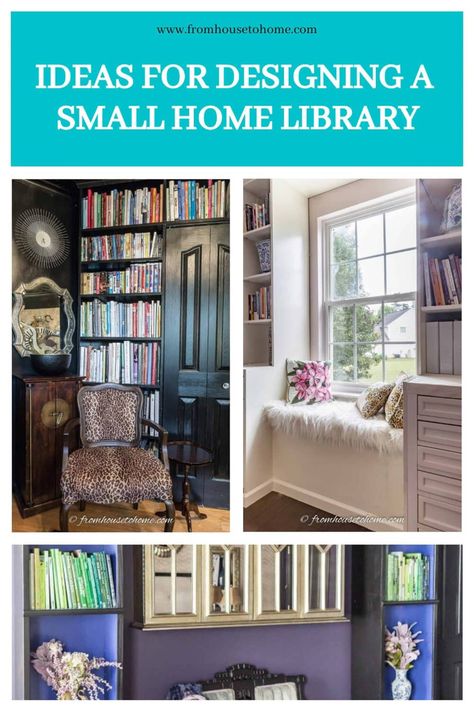 ideas for designing a small home library Small Home Library Room, Small Home Library Design, Reading Room Ideas, Home Reading Room, Library Room Design, Library Design Ideas, Small Home Libraries, Cozy Reading Room, Small Home Library