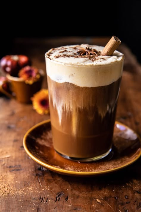 Autumnal Drinks, Caramel Brulee Latte, Autumn Drinks, Pumpkin Cream Cold Brew, Cream Cold Brew, Half Baked Harvest Recipes, Vanilla Chai, Harvest Recipes, Autumn Recipes