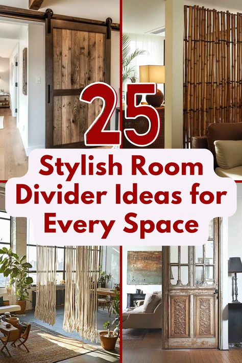 Looking for smart ways to divide your space? Explore these 25 creative room divider ideas that offer both style and practicality for any home or office. 
#RoomDividerIdeas #HomeDecor #InteriorDesign #SpaceSaving #PrivacySolutions Partial Room Divider Ideas, Decorative Wall Divider Ideas, Buffet Room Divider, Diy Entryway Divider, Using Couch To Divide Room, Big Room Divider Ideas, Privacy Divider Bedrooms, Rooms Dividers Ideas, Dividing Bedrooms Without Walls