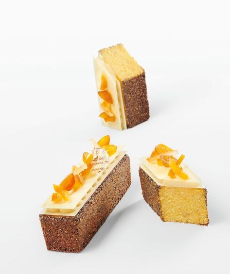 Recipe - YUZU TEA CAKE | Valrhona, Let's Imagine the Best of Chocolate Yuzu Tea, Candied Lemon Peel, Valrhona Chocolate, Travel Cake, Candied Orange Peel, Candied Lemons, Almond Paste, Chocolate Layer Cake, Tea Cake