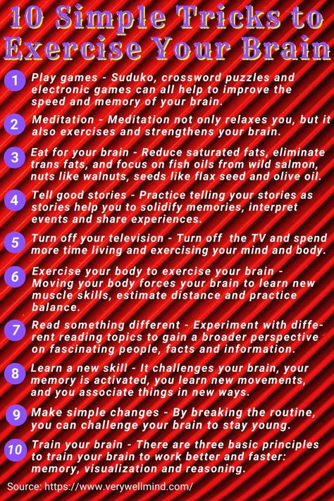 Improve Brain Power, Brain Exercise, Train Your Brain, New Challenge, Brain Power, Best Workout, Spiritual Health, Brain Training, Trans Fat