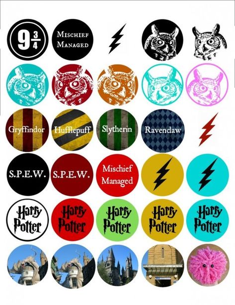 Harry Potter Bottle Cap Tutorial - Free Printable - Page 2 of 4 - Morena's Corner Harry Potter Bottle, Printable Harry Potter, Stickers Harry Potter, Imprimibles Harry Potter, Cumpleaños Harry Potter, Harry Potter Stickers, Harry Potter Printables, Harry Potter Theme Party, Festa Harry Potter