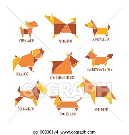 Origami Dog Tattoo, Geometric Dog Illustration, Geometric Dog, Geometric Logo Design, Geometric Illustration, Abstract Animal Art, Art Origami, Dog Icon, Animal Icon