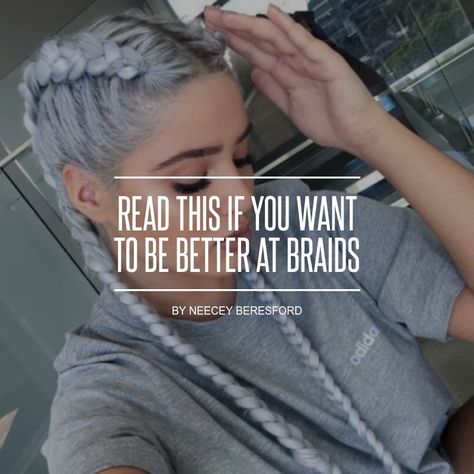 How To Get Better At Braiding Your Own Hair, How To Boxer Braid Your Own Hair, How To Braid My Hair Myself, How To Make Braids, Hair Paste, Braiding Your Own Hair, Tight Braids, Boxer Braids, Gym Hairstyles