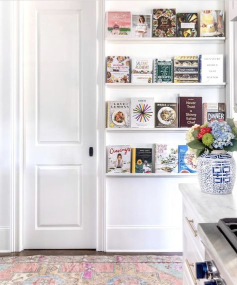 The Cookbook Conundrum - Studio Dearborn | Interior Design How To Store Cookbooks, Studio Dearborn, Kitchen Bookcase, Cookbook Display, Kitchen Bookshelf, Cookbook Storage, Cookbook Shelf, Kitchen Refresh, Kitchen Cookbook