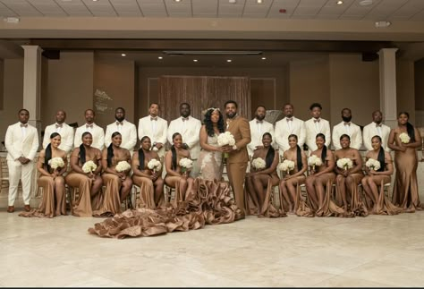 Brown And Cream Bridesmaid Dresses, Brown Beige Wedding Decor, Wedding Hairstyles For Bridesmaids Black Women, Brown And Cream Wedding Decor, Neutral Brown Wedding Colors, Shades Of Nude Wedding Theme, Beige And Gold Wedding Theme, Wedding Nude Theme, Cream And Brown Wedding Theme