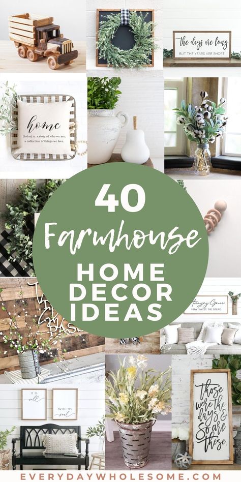 Affordable Living Room Decor, Farmhouse Home Decor Ideas, Farmhouse Decor Trends, Diy Farmhouse Ideas, Kitchen Countertop Decor, Living Room Ideas Farmhouse, Countertop Decor, Diy Rustic Decor, Kitchen Island Decor