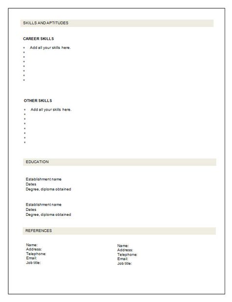 Resume Templates Blank (6) - TEMPLATES EXAMPLE | TEMPLATES EXAMPLE Blank Resume Template, Resume Template Free Downloadable, Minimalist Infographic, Cv Templates Free Download, Brother Poems, Resume Form, Functional Resume Template, Internship Resume, Cv Template Download