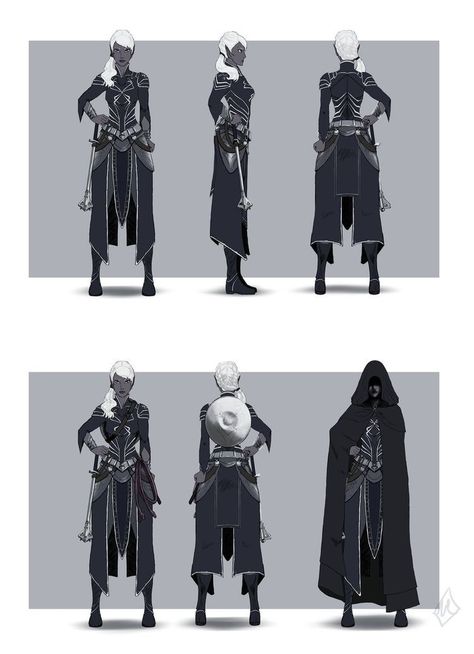 Character Model Sheet, Character Model, Design Moda, Model Sheet, Dark Elf, Game Character Design, Fantasy Armor, Drawing Clothes, Fantasy Inspiration