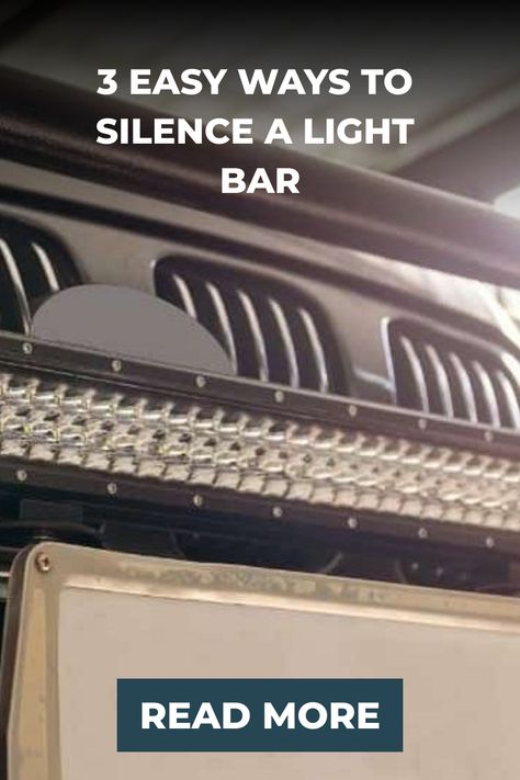 3 easy ways to silence a light bar. Read more. Soundproofing Walls, Off Road Led Lights, Light Bars, Led Light Box, Off Roading, Box Houses, A Truck, Light Bar, Sound Proofing