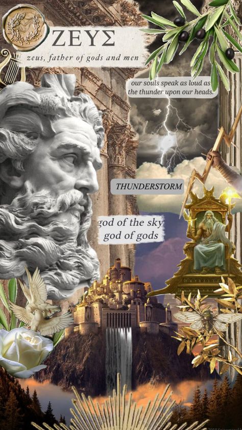 #zeusaesthetic #greekgods #greekmythology #greekmythologyaesthetic #zeus #greekgod Zeus Aesthetic, God Of Lightning, Zeus Greek, Zeus Children, Zeus God, Percy Jackson Wallpaper, Greek Pantheon, Greek Gods And Goddesses, Greek And Roman Mythology