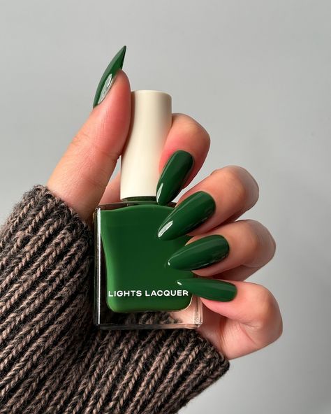 Lights Lacquer, Home for the Harvest 🧺 🌲 When September Ends, a hunter green polish with a crelly finish • use code COLORNOOK to save on your purchase @lightslacquer • use code THECOLORNOOK to save on your purchase @nominal #lightslacquer #homefortheharvest #fallnails #fallnailcollection #nailpolishswatch #nailswatch #nailinspo #huntergreennails #greennails #almondnails #darknails hunter green fall dark nail polish swatch Fall Nails Hunter Green, Hunter Green Nails, Forest Green Nails, Green Nails Designs, Dark Green Nail Polish, Edgy Nail Art, Lights Lacquer, September Ends, When September Ends