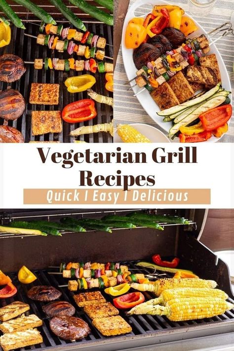 Fire up the grill! Cookouts aren't just for meat eaters! There are so many great vegetarian and vegan options that you can enjoy during grilling season. This post with all of the best Vegetarian Grill Recipes will help you expand your summer BBQ menu. From grilled vegetables and fruit to tofu and veggie burgers, these delicious plant-based recipes will impress any eater! From vegetarian foil packets to vegetarian kebabs and much more, this collection has you covered. Vegetarian Protein Dinner, Best Veggies To Grill, Vegetarian Grill Recipes, Vegetarian Cookout, Vegan Steak Recipe, Vegetarian Grill, Summer Bbq Menu, Vegan Grilling Recipes, Vegetarian Grilling Recipes