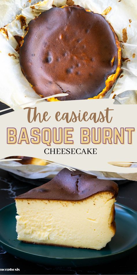 Basque Burnt Cheesecake Recipe, Burnt Cheesecake Recipe, Basque Cheesecake Recipe, Traditional Cheesecake, Burnt Basque Cheesecake, Basque Burnt Cheesecake, Burnt Cheesecake, Rich Cheesecake, Basque Cheesecake