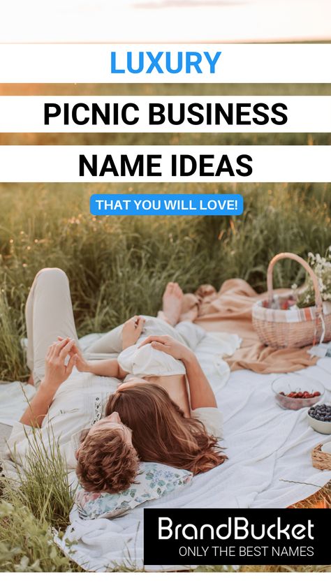 Picnic Name Ideas, Picnic Business Name Ideas, How To Start A Luxury Picnic Business, Event Planning Business Names, Luxury Picnic Business, Picnic Business, Events For Kids, Food Startup, Luxury Picnics