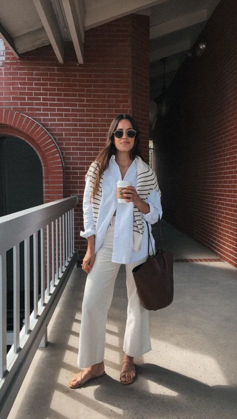 Cute Casual Outfits For Traveling, Cool Casual Mom Outfits, Spring Summer Office Outfits, Mexico City Outfit Ideas Fall, Womens European Fashion Summer, Work Travel Outfits Women, Jcrew Outfit Ideas, Spring Summer 2024 Outfits, Spring Thrift Outfits