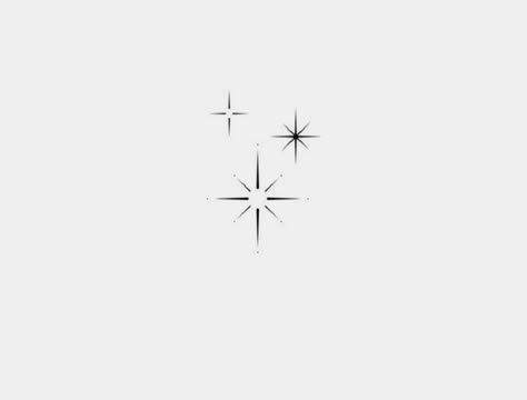 Star Dots Tattoo, Sparkle Line Art, Geometric Star Tattoo, Star Tattoos For Women, Starburst Tattoo, Firework Tattoo, North Star Tattoos, Sparkle Tattoo, Small Star Tattoos